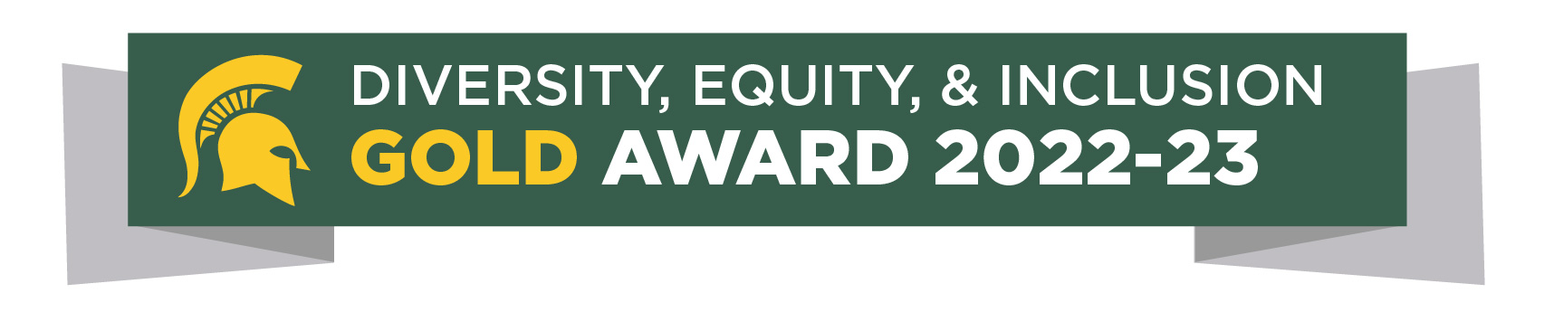 Diversity, Equity & Inclusion Gold Award 2022-23 with Spartan helmet